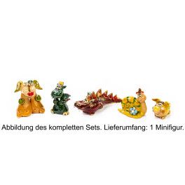 Keramik Minifigur - Adlereule mit Herzen - gemischte Farben