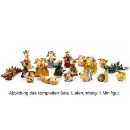 Keramik Minifigur - Schnecke mit Blume - gemischte Farben