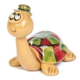 Keramik Minifigur - Schildkröte - gemischte Farben