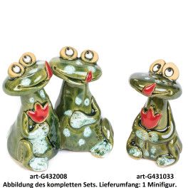 Frosch-Pärchen mit Blume. Minifigur