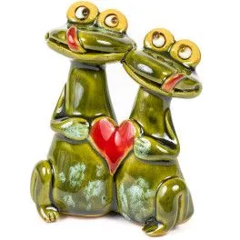 Frosch-Pärchen mit Herz. Minifigur.