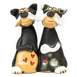 Hunde-Pärchen. Minifigur, bunt.