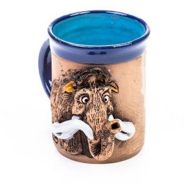 3D Keramiktasse Manfred - Mammut Eiszeit - keramikdeko.de