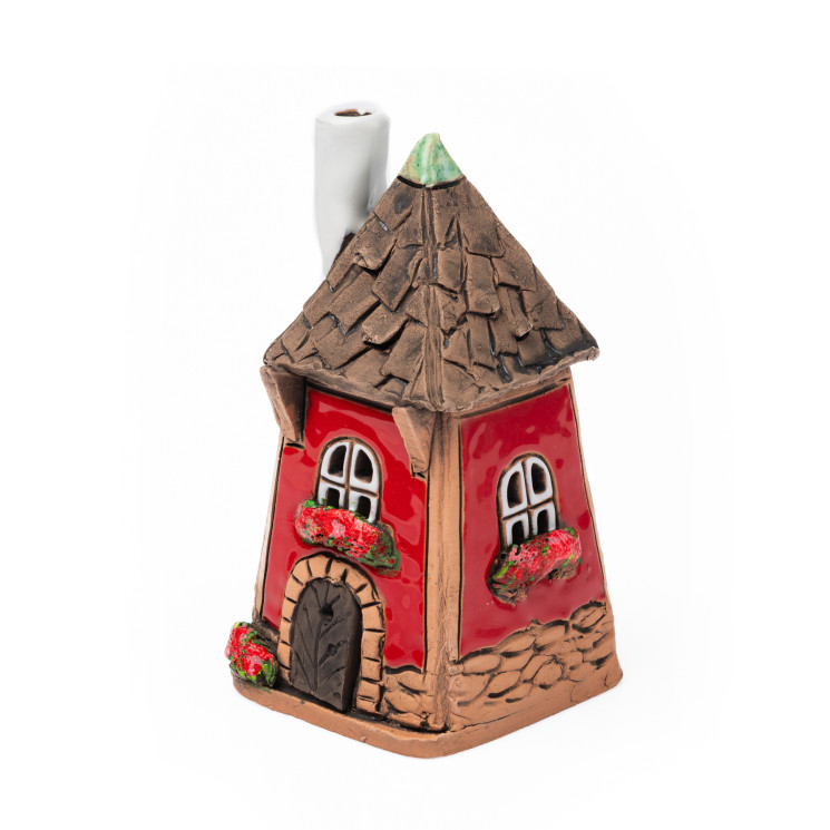 ▷ Teelichthaus Nr. 64/65 aus Keramik | Rot & Weiß kaufen