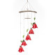 ▷ Keramik-Windspiel mit 5 Blüten | Florale Hängedeko kaufen