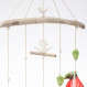 ▷ Keramik-Windspiel mit 5 Blüten | Florale Hängedeko kaufen