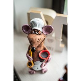 Ratatouille Keramik-Räucherfigur Koch - keramikdeko.de