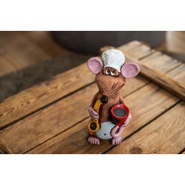 Ratatouille Keramik-Räucherfigur Koch - keramikdeko.de