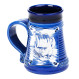 Becher blau 0,5l | Winkingerschiff | KeramikDeko.de