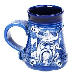 Becher blau 0,3l | Winkinger Motiv | KeramikDeko.de