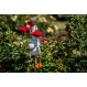 Gartenstecker Storch mit hängenden Beinen und Frosch | Keramikdeko