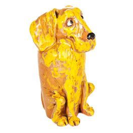 ▸Keramik Gartenstecker & Kantenhocker Golden Retriever