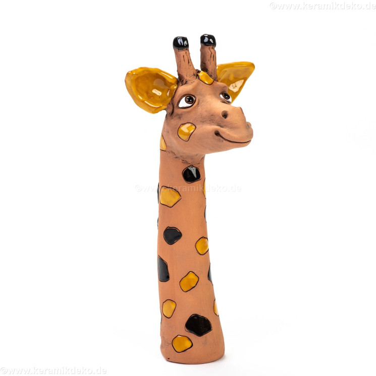 Gartendeko Giraffe, klein aus Keramik - keramikdeko.de