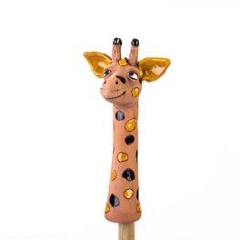 Gartendeko Giraffe, klein aus Keramik - keramikdeko.de