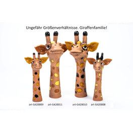 Gartendeko Giraffe, klein aus Keramik - keramikdeko.de